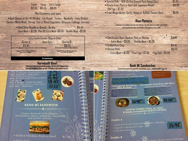 Lets Pho Beamer Menu