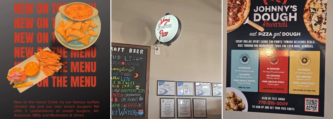 Johnny's New York Style Pizza Menu