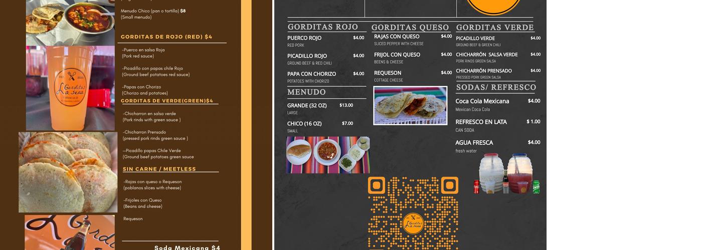 Gorditas La Sena Menu
