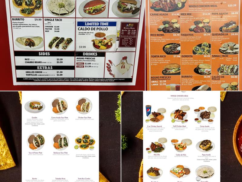 El Pollo Rico Express #7 Menu