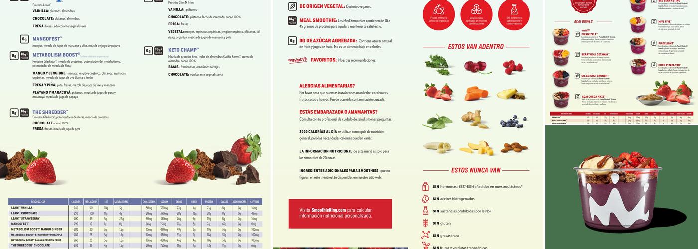 Smoothie King Menu