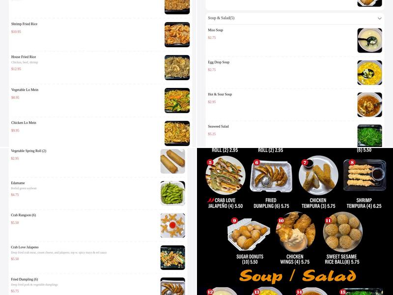 Matsu Hibachi & Sushi Menu