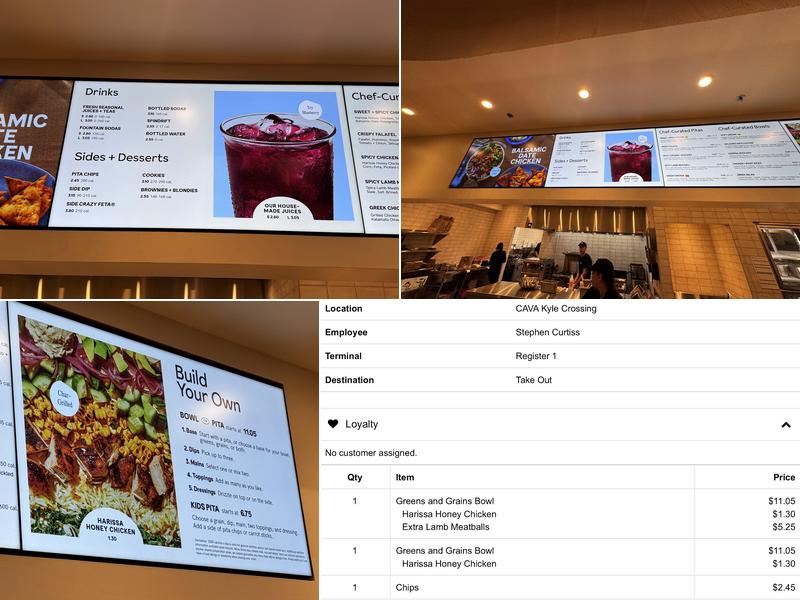 CAVA Menu