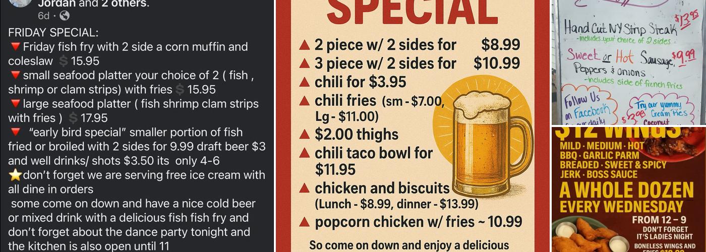 Janette's Fine Dining Menu