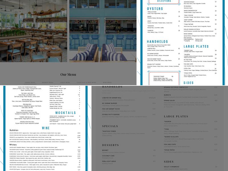 Perla Raw Bar Menu
