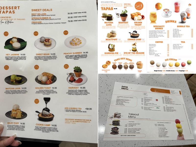 Spot Dessert Bar Menu