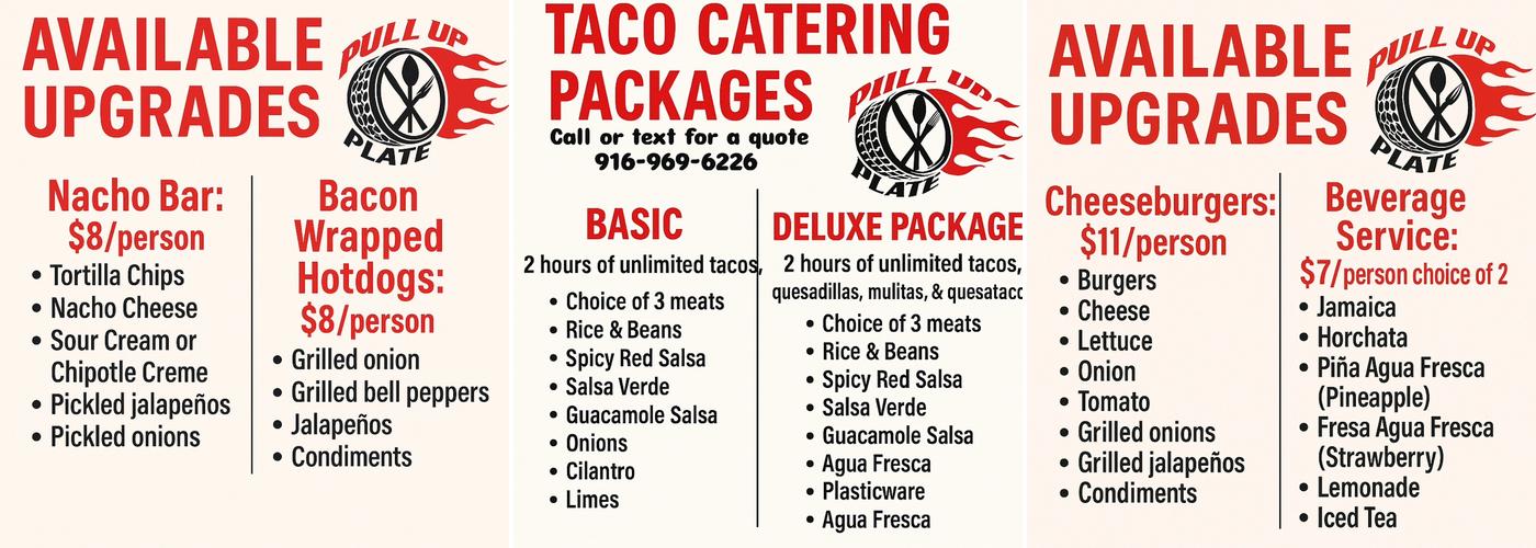 Pull Up Plate Cafe Menu