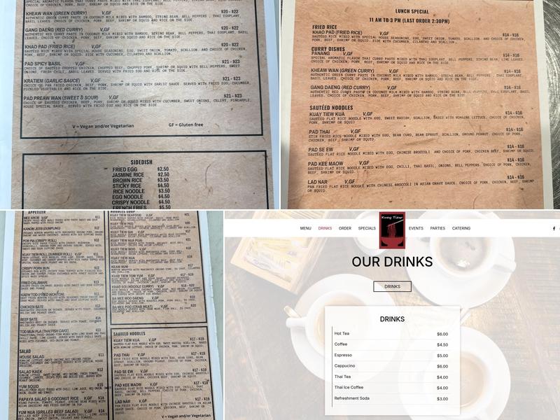 Kuay Tiew 9 Noodles & More Menu