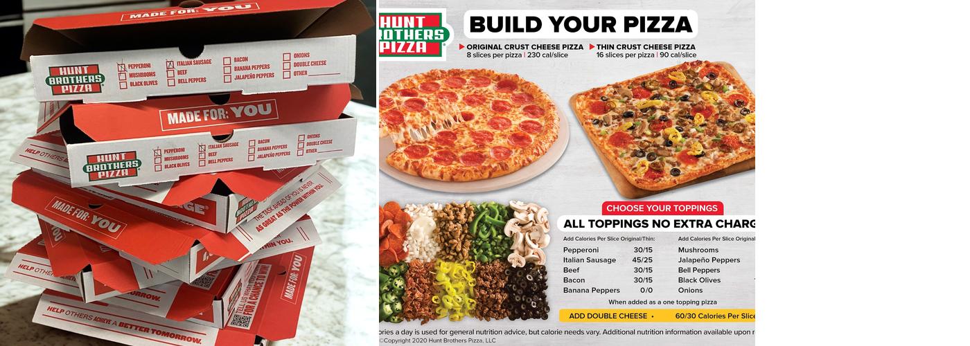 Hunt Brothers Pizza Menu