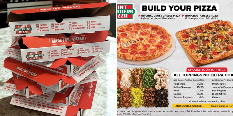 Hunt Brothers Pizza Menu