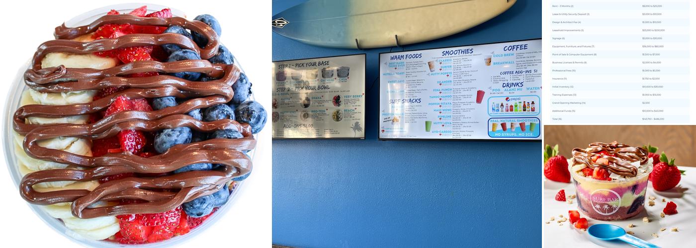 Surf Bar Menu