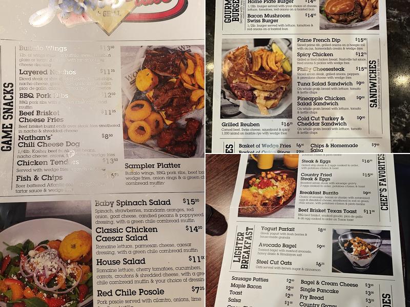 Home Plate Bar & Grill Menu