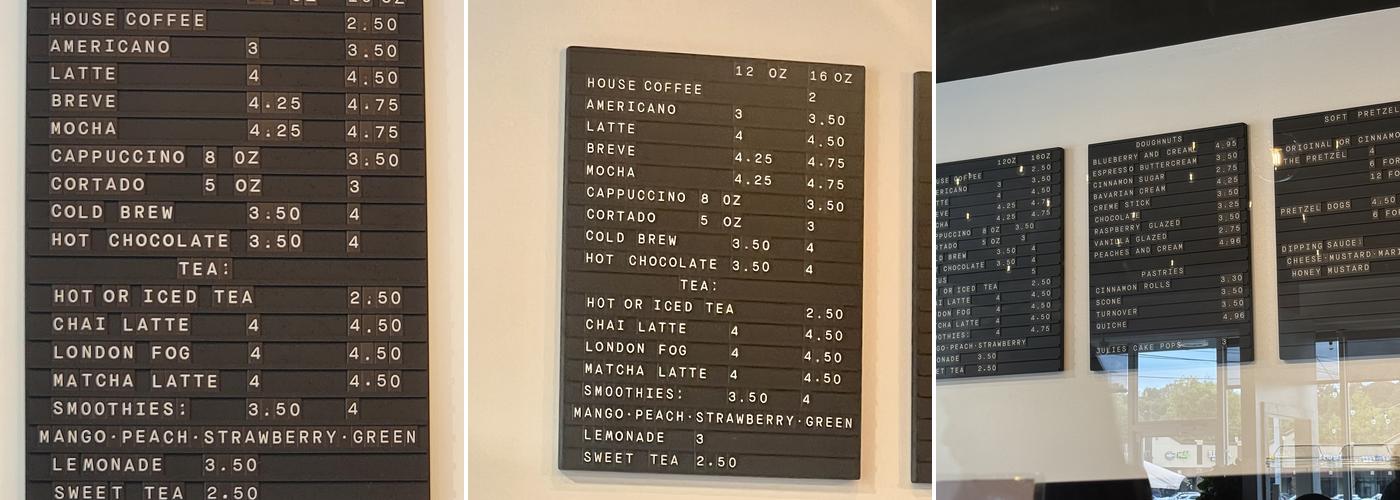 Auntie Ruth's Doughnuts & Pretzels Menu