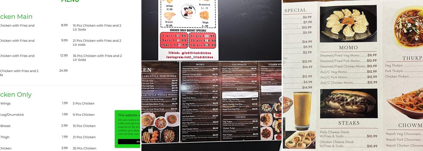 Laki Fried Chicken Menu