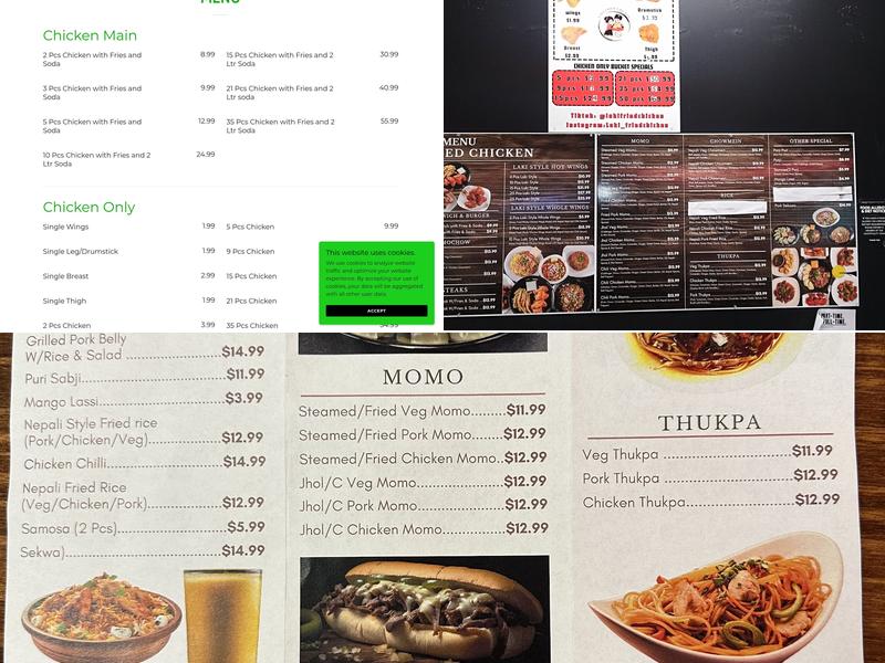 Laki Fried Chicken Menu