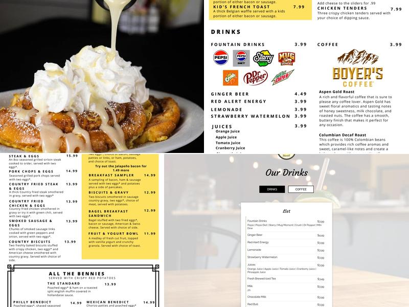 Hollan Dazed Brunch Menu