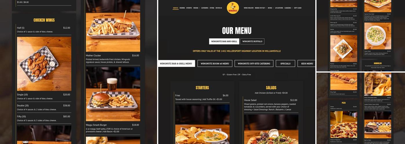 Wingnutz Buffalo Menu