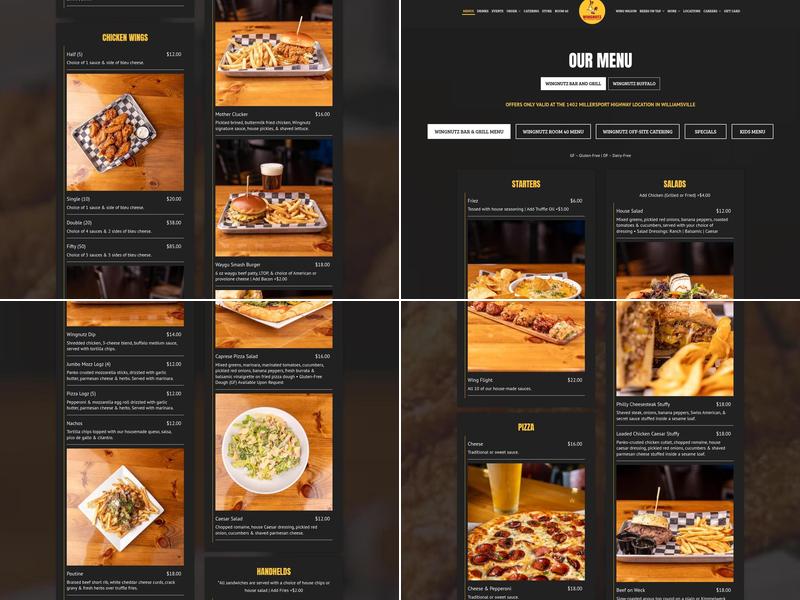 Wingnutz Buffalo Menu