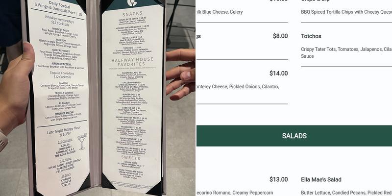 Chips Sports Pub Menu