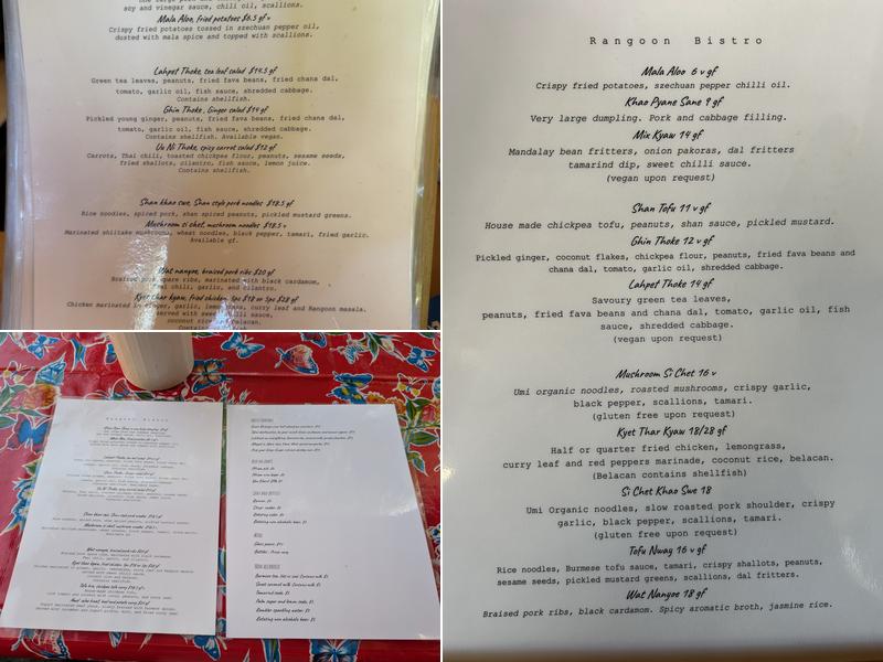 Rangoon Bistro (N) Menu