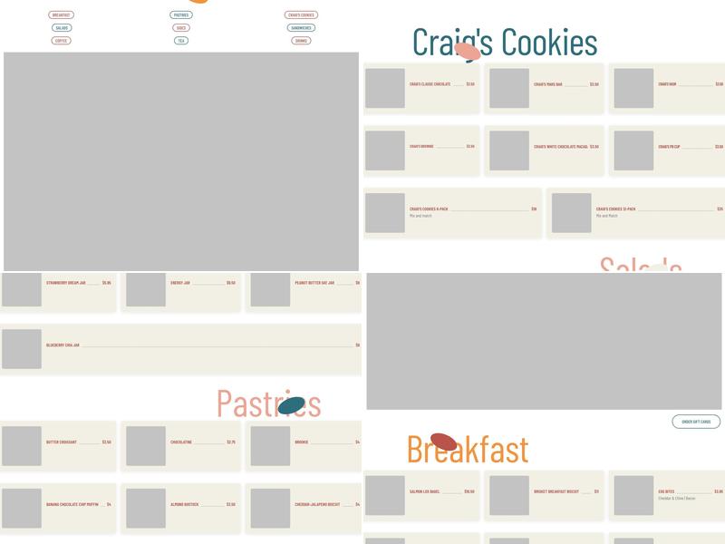The Carbon Snack Bar Menu