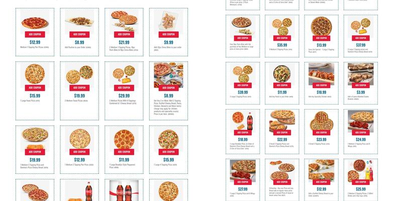 Domino's Pizza Menu