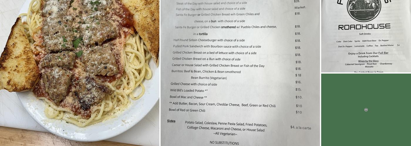 Fat Fenders Roadhouse Menu