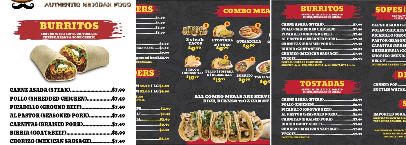 EL Taco Express Menu