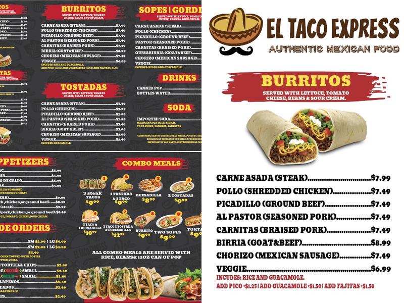 EL Taco Express Menu