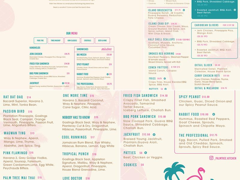Palm Tree Kitchen Menu