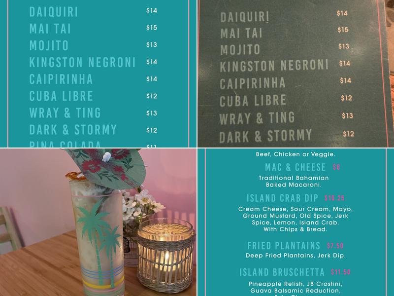 Palm Tree Kitchen Menu