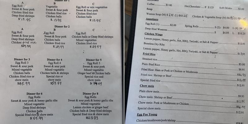 Lynn's Restaurant Menu