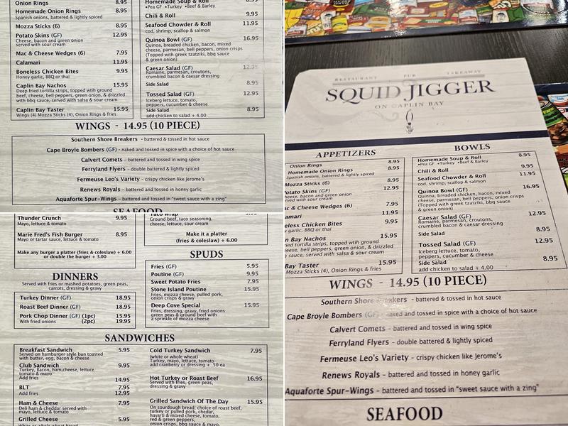 Squid Jigger on Caplin Bay Menu
