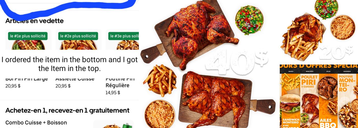 Monteiro Express Mtl-Nord Menu