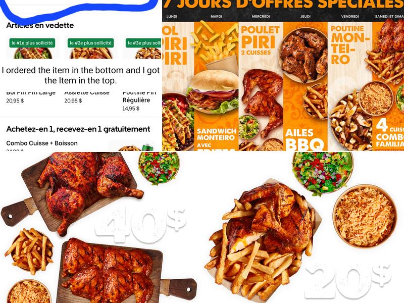 Monteiro Express Mtl-Nord Menu