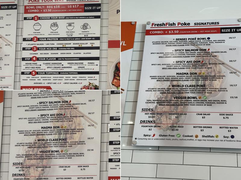 FreshFish Poke Menu