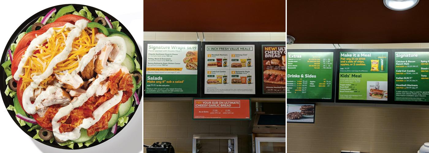 Subway Menu