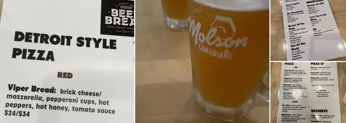 Beer Bread Menu