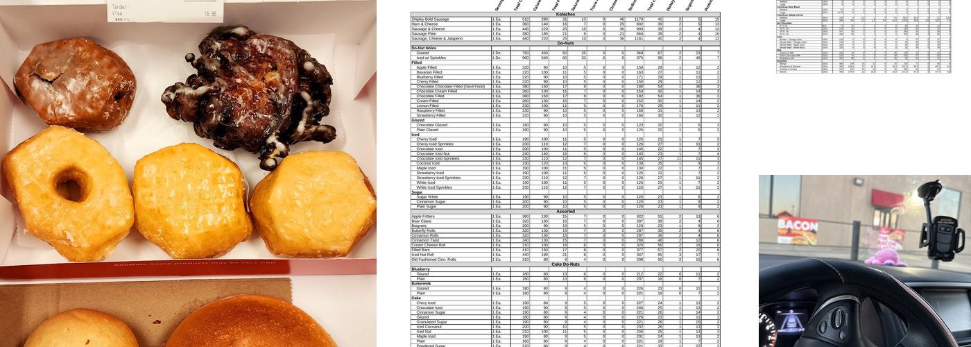 Shipley Do-Nuts Menu