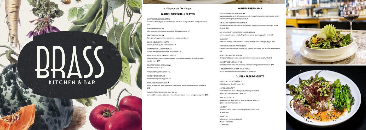 Brass Kitchen and Bar Menu