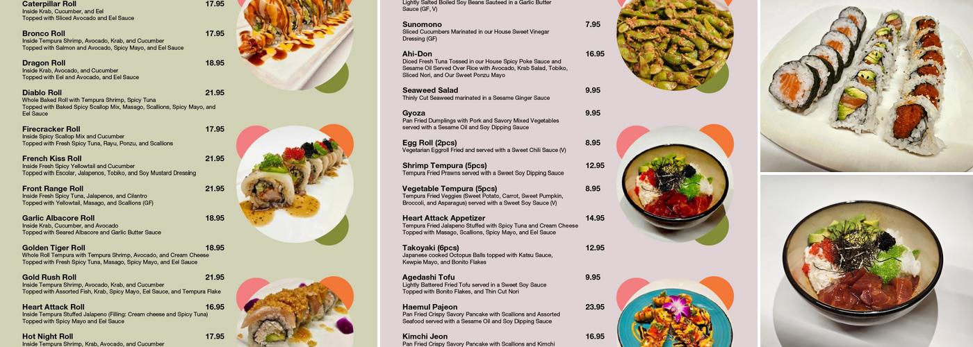 YOCOMO Sushi Menu