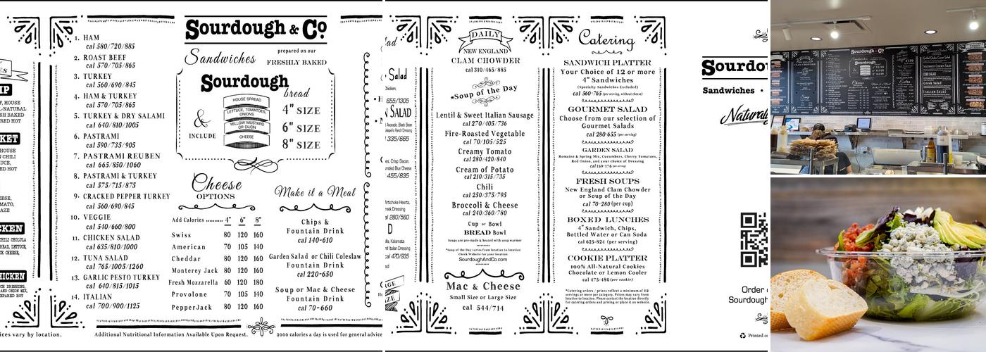 Sourdough & Co. Menu