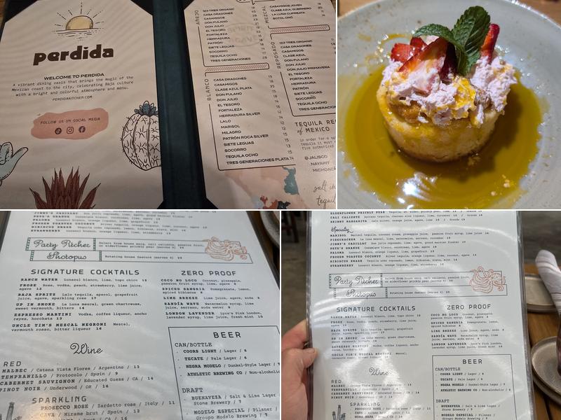 Perdida - Mexican Kitchen Menu