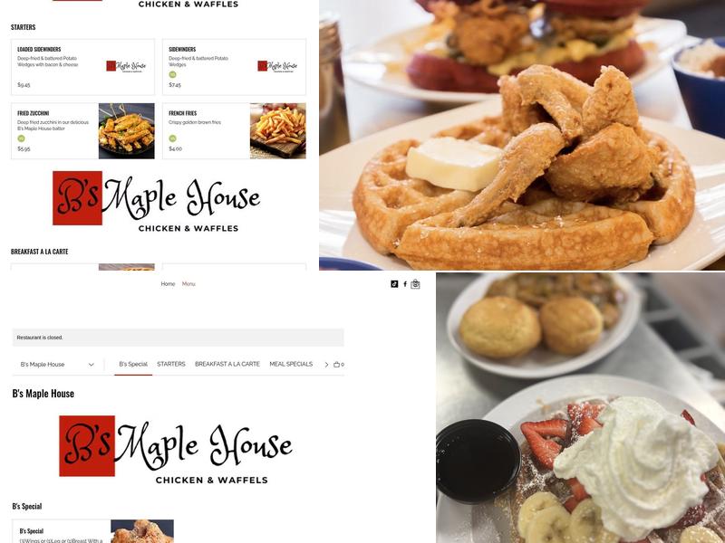 B's Chicken & Waffles Menu