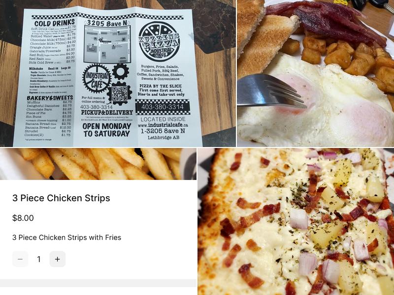 Industrial Café Menu