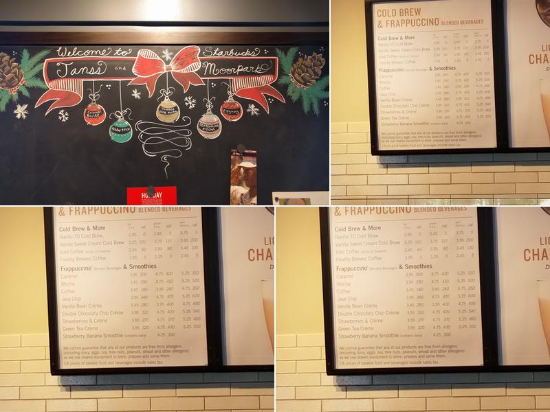 Starbucks Menu
