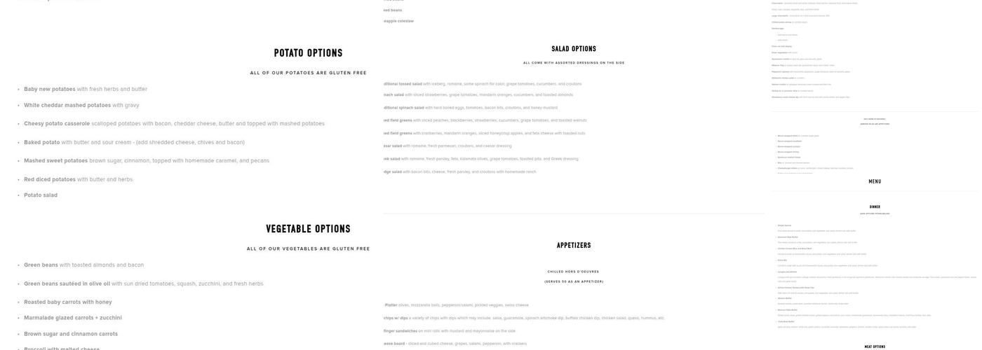 Anything's Possible Catering Menu