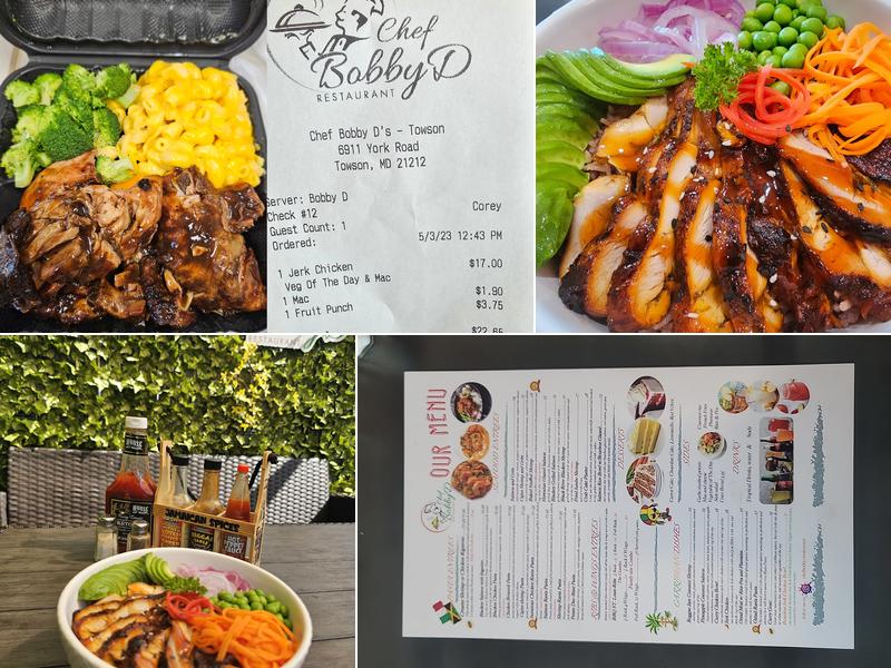 Chef BobbyD Restaurant Towson Menu