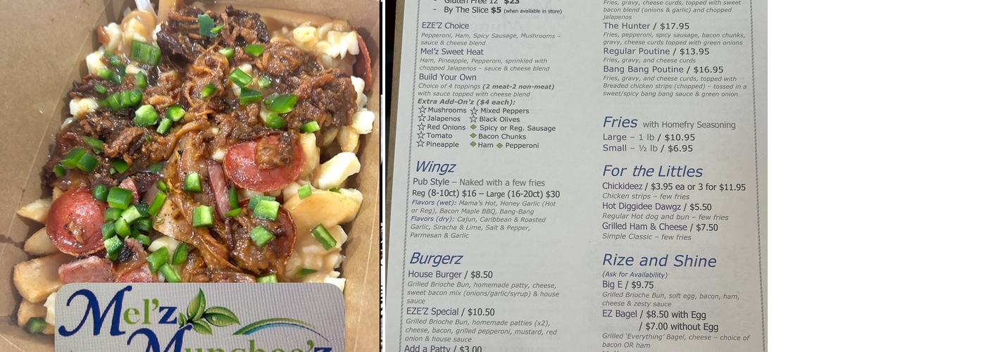 EZE'Z / Mel'z Munchee'z Menu