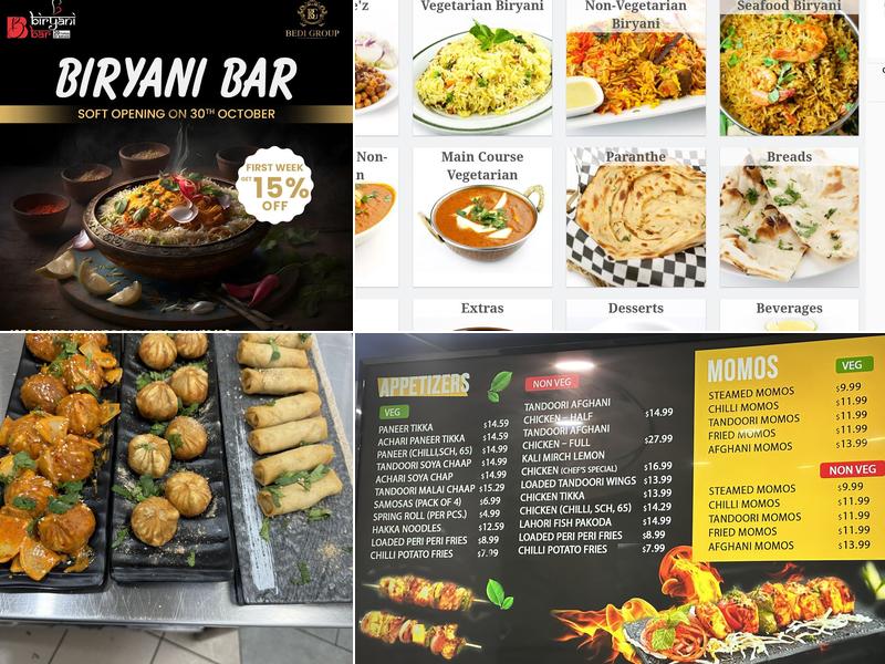 Biryani Bar Menu